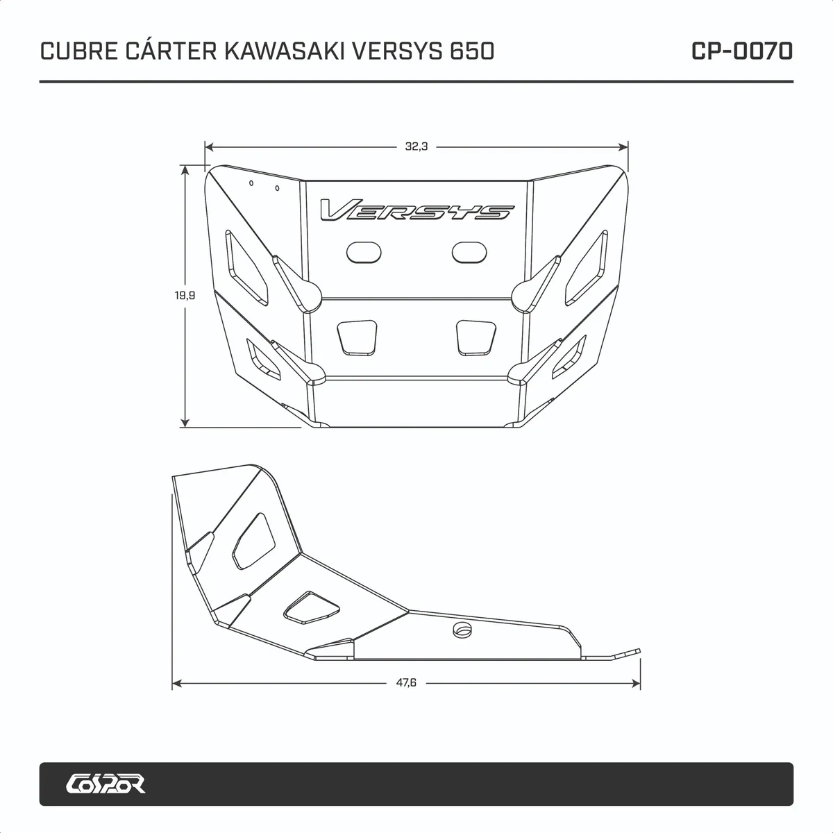 CUBRE CARTER KAWASAKI VERSYS 650 2023 - Image 3
