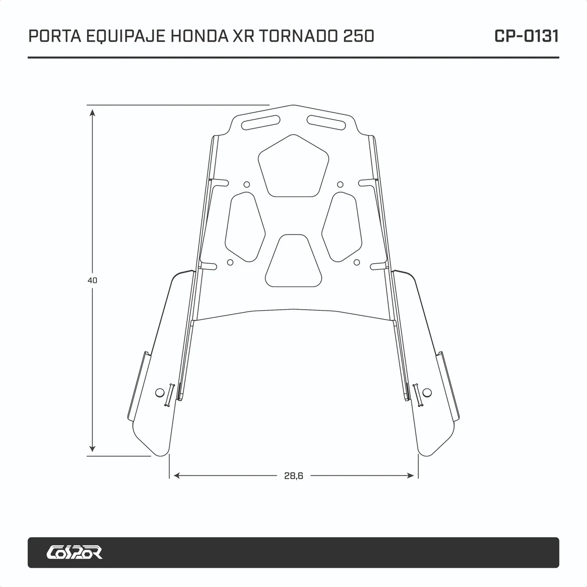 PORTA EQUIPAJE TRASERO HONDA XR250 TORNADO - Image 3