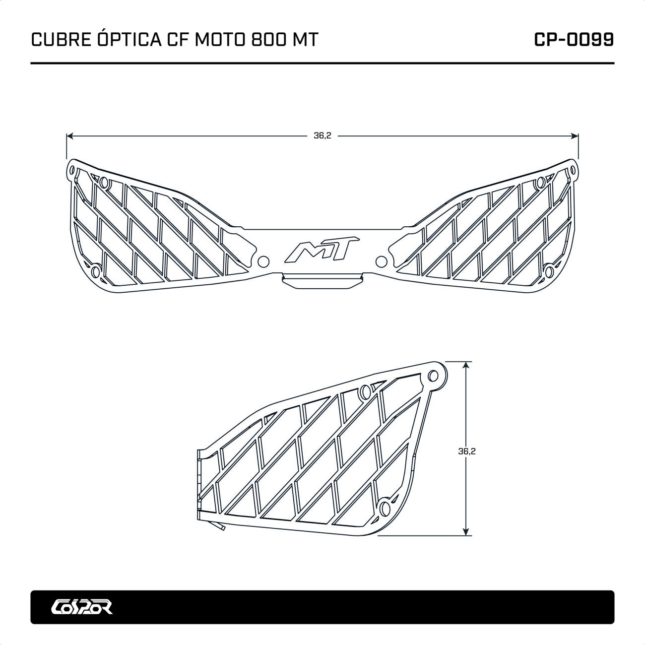 CUBRE OPTICA CF MOTO 800 MT - Image 2