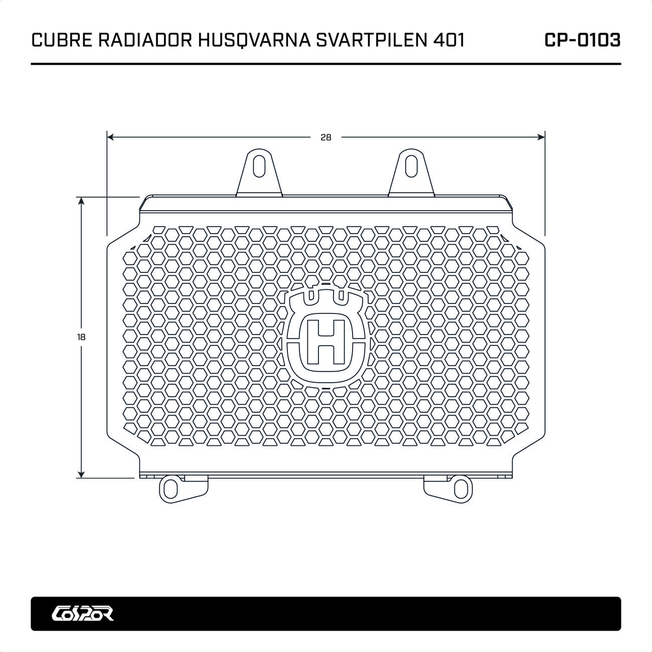CUBRE RADIADOR HUSQVARNA SVARTPILEN 401 - Image 2