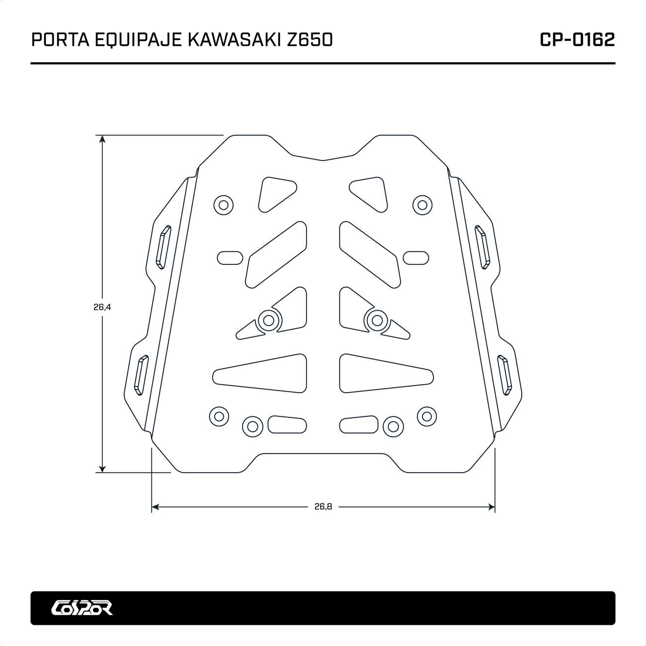CONJUNTO PORTA EQUIPAJE KAWASAKI Z650 - Image 6