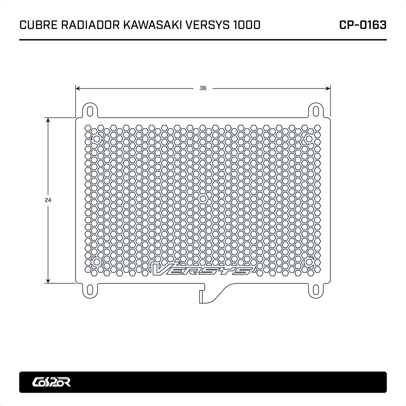 CUBRE RADIADOR KAWASAKI VERSYS 1000 - Image 4