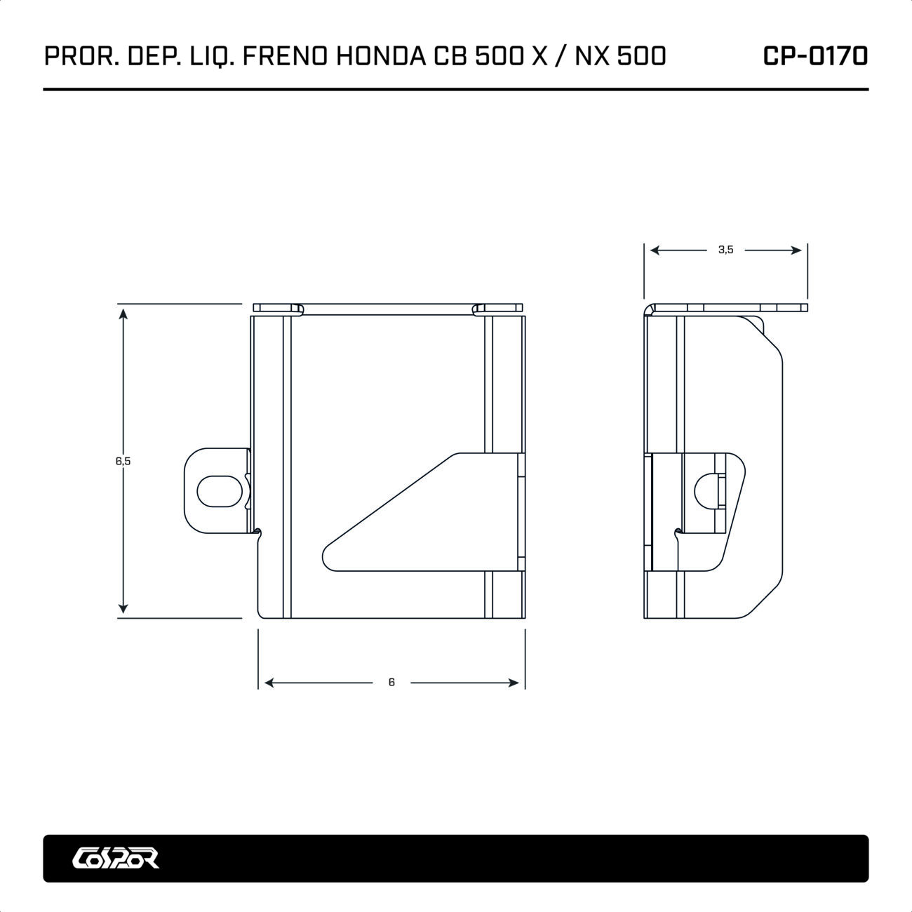PROT. DEP. LIQ. FRENO TRASERO HONDA CB 500 X / NX 500 - Image 4